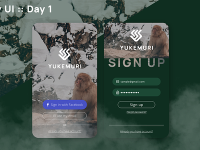 dailyUI day1 signup app design application branding dailyui design illustrator japan photoshop uiux xd design