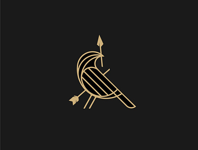 LINEART AND LUXURY LOGO BIRD STRONG birdlogo branding design goldlogo illustration lineart lineartlogo logo luxury luxury logo