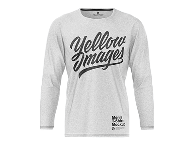 Melange Men's Long Sleeve T-Shirt Mockup