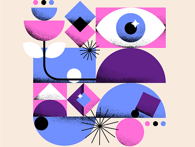 I See Shapes! design eye flatdesign illustration shapes