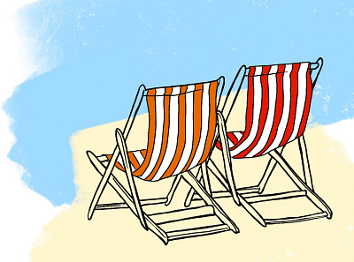 beach time beach deck chair sand summer wallpaper