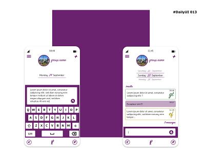 DailyUI013 calendar direct messaging picto voice