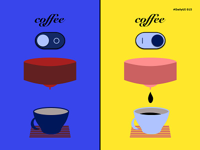 DailyUI015 button coffee cup dailyui015 on off switch