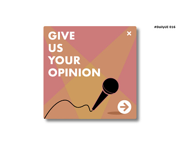 DailyUI016 ad advice dailyui016 microphone opinion popup satisfaction survey