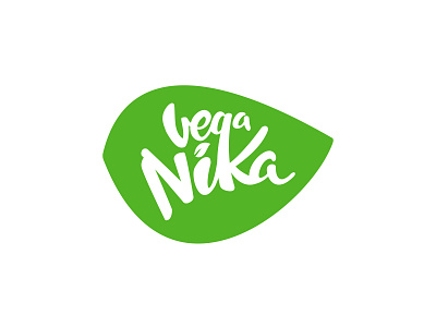 "Veganika" - lettering logo for plant-based food shop