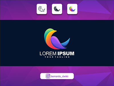 bird colorfull logo design