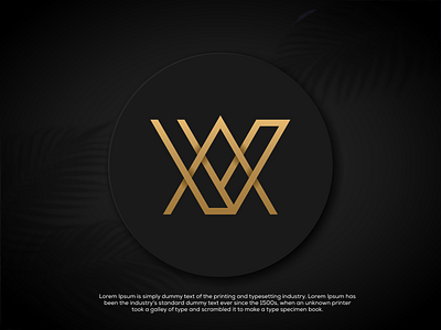 inital AV gold,luxury logo design