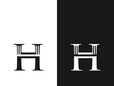 H lawyer monogram logo design