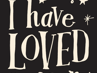 Love fun hand have i lettering stars type