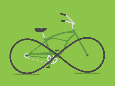 Forever ride ad bike forever illustration infinity