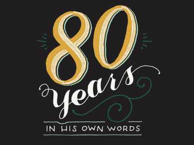 80th Birthday party 80 birthday black green logo party white words years yellow