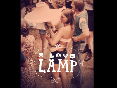i love lamp photography poster type