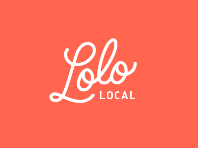 Lolo Local Logo brand branding event fun local logo orange space type typography white
