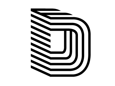 'D' Logotype Sketch No. 2 d dimensional logotype