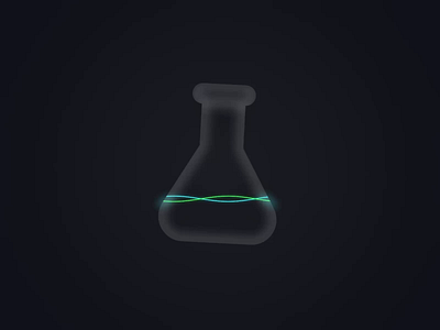 Experiment in Progress Animation after effects animation beaker data experiments loading motion design science science fiction sine waves