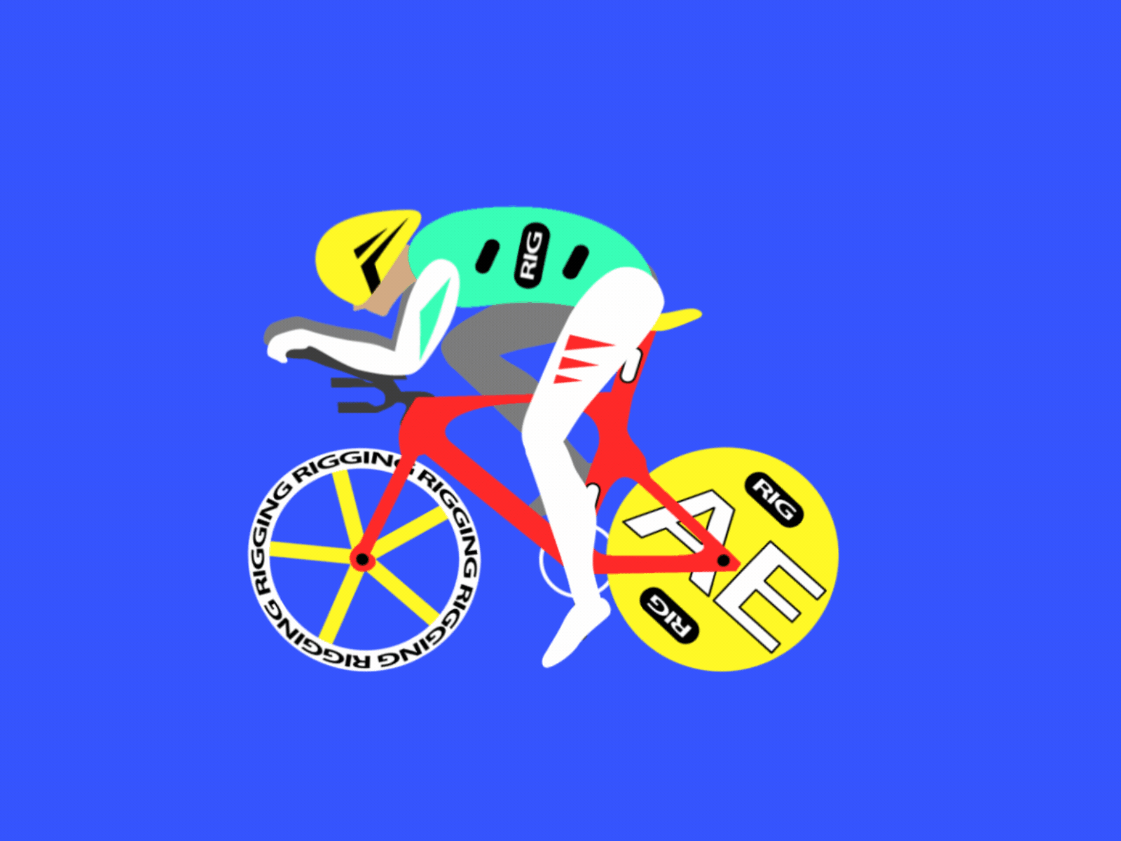 cycling animation art branding design icon illustration logo type web website