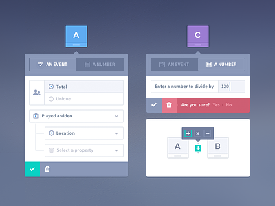UI Elements | Formula Builder Concept app buttons delete error flat icons modal product sort toggle tooltip wireframe