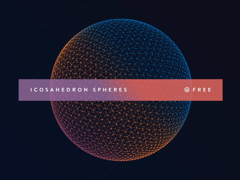 Icosahedron Spheres PSD 3d balls in space cinema4d free globe psd space spaceballs sphere