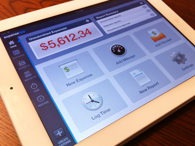 Expense Report iPad App Dashboard