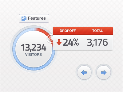 Analytics App Chart Tooltip UI Elements web chart blue red ui button dashboard ux dial overlay modal popup interface white arrows soft icon analytics clean texture tooltip