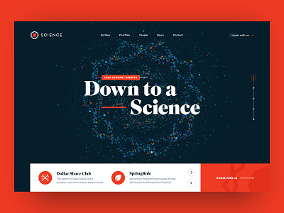 Science, Venture Capital Website Header blockchain capital html canvas ico investing landing science venture