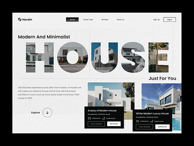 Housein - Landing Page design home home web design homepage landing page ui uidesign uiux ux web web design web designer webpage website