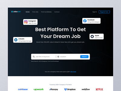 Joboard -  Website Landing Page