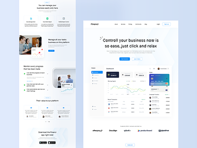 Financi - Website Landing Page