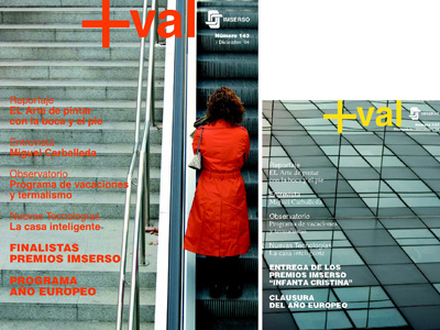 + val magazine art cover editorial graphic identity imserso madrid magazine naming plus social services spain