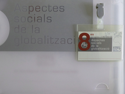 congress identity I barcelona brand concept congress folder globalization graphic identity intress social services spain
