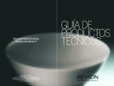 technical product guide book bowl catalog cosmetics cover graphic guide ipad mkt revlon