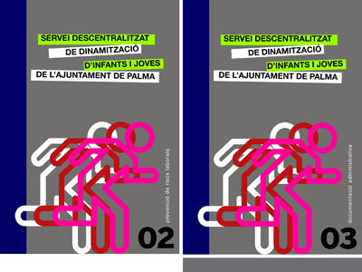 youth center project book concept cover dynamization graphic identity intress mallorca social services spain youth center