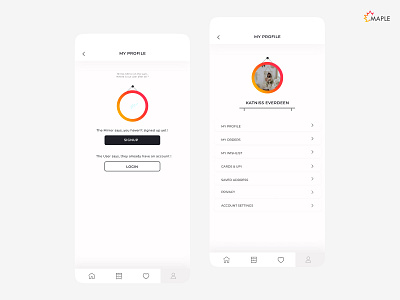 Maple Profile Screen figma furniture app profilescreen redesign ui