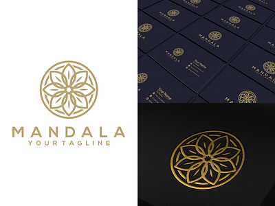 simple mandala logo design