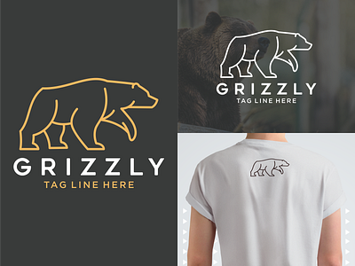 grizzly logo angry animal bear beast design emblem graphic grizzly head icon illustration logo logotype mascot sign sport strong symbol vector wild