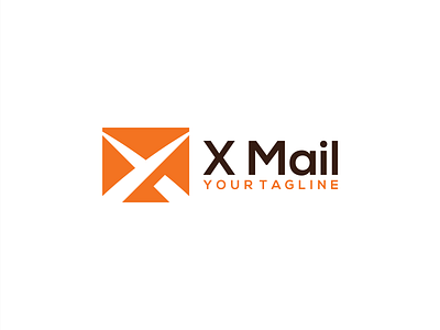 X mail logo design branding design graphic icon illustration letter x letters logo mail vector