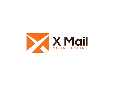 X mail logo design