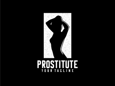 prostitute negative space logo