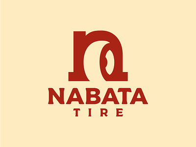 nabata tire logo design branding design flat icon illustration logo minimalist negative space simple tire tire logo vector
