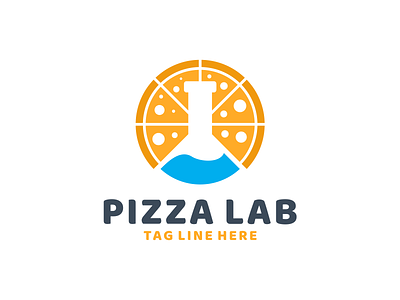 pizza lab logo design branding design graphic icon illustration lab laboratory logo pizza vector