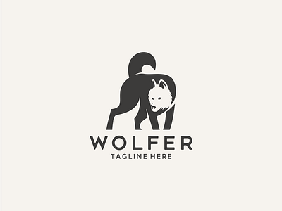 wolf logo design animal head icon illustration logo sign symbol vector wild wolf