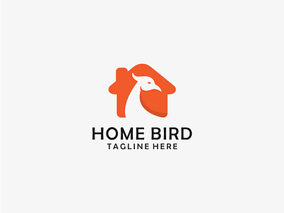 home bird logo design bird design home icon illustration logo nature sign symbol template