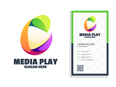 Media play color logo