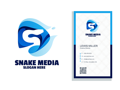 Snake media color logo