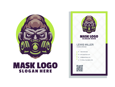 Mask logo designs virus