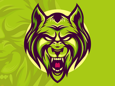 wolf mascot logo design