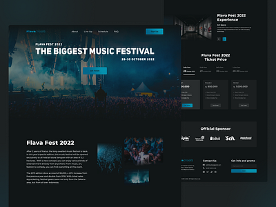 Music Festival Landing Page concert event festival gigs homepage landing page music music event music festival ui ui design ux web design website design
