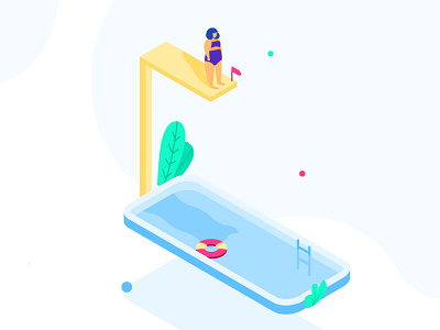 How to set up a business blue branding business create design flat illustration illustrator startup swimmingpool ui vector