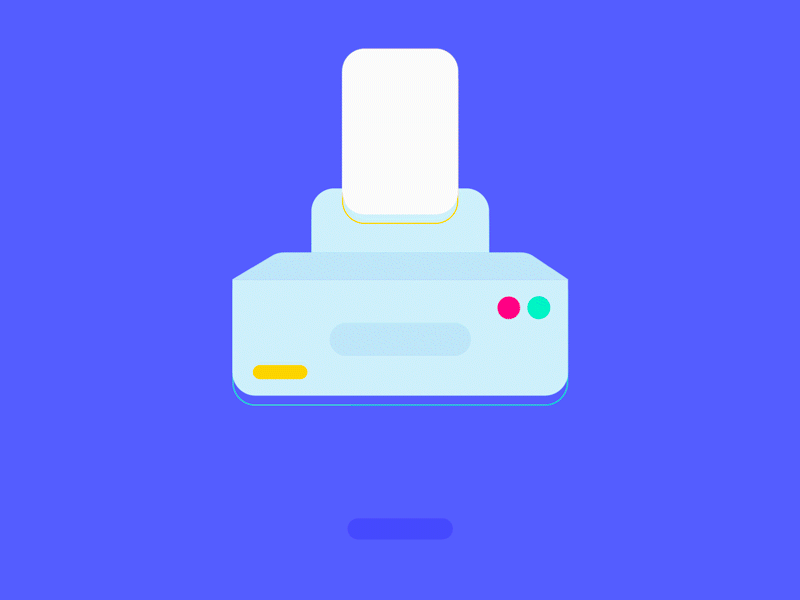 Printer after affects flat gif gif animated motion printer