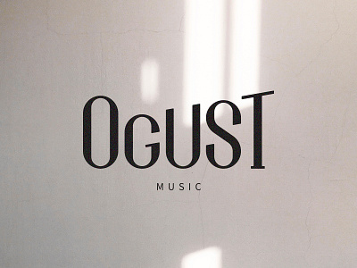 Logo Ogust black branding branding design design flat freelance illustration logo logotype minimalism music startup typo typography vector